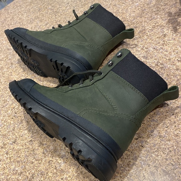 Johnston & Murphy Elemental Cap Boots (Missing Innersoles) 8.5M Work Boot Olive